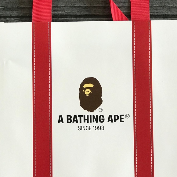 Bape A Bathing Ape Red Gift Shoppers Bag - Picture 6 of 7